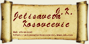 Jelisaveta Kosovčević vizit kartica